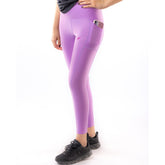 Solid Mid Rise Legging in African Violet - Sporty Pro